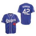Custom Fan-Made Jackie Robinson Royall Design Los Angeles Dodgers #42 Baseball Jersey