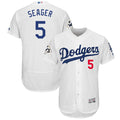 Custom Fan-Made Corey Seager Bound Los Angeles Dodgers #5 White 2017 Baseball Jersey