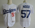 Custom Fan-Made Alex Wood Los Angeles Dodgers #57 White Baseball Jersey