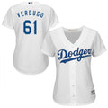 Custom Fan-Made Alex Verdugo Women Los Angeles Dodgers #61 White Baseball Jersey