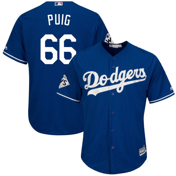 Custom Fan-Made Yasiel Puig Bound Los Angeles Dodgers #66 2017 Baseball Jersey