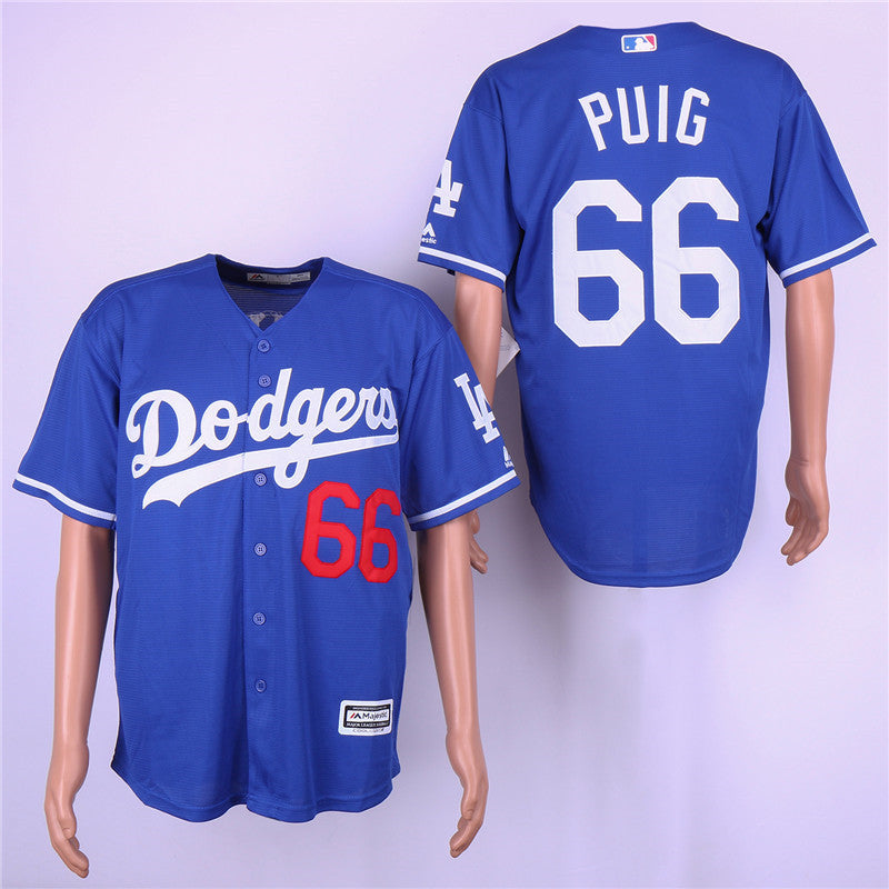 Custom Fan-Made Yasiel Puig Los Angeles Dodgers #66 Baseball Jersey