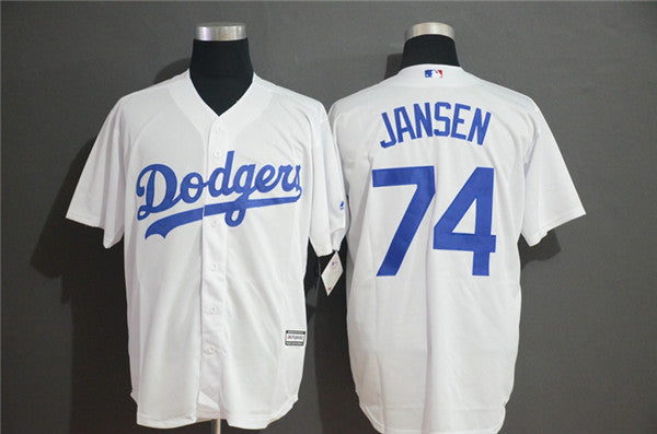 Custom Fan-Made Kenley Jansen Los Angeles Dodgers #74 White Baseball Jersey