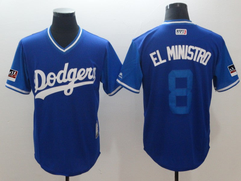 Custom Fan-Made Manny Machado El Ministro Los Angeles Dodgers #8 2018 Baseball Jersey