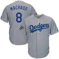 Custom Fan-Made Manny Machado Los Angeles Dodgers #8 Grey 2018 Baseball Jersey