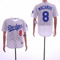 Custom Fan-Made Manny Machado Los Angeles Dodgers #8 White Baseball Jersey