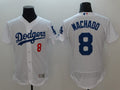 Custom Fan-Made Manny Machado Los Angeles Dodgers #8 White Baseball Jersey