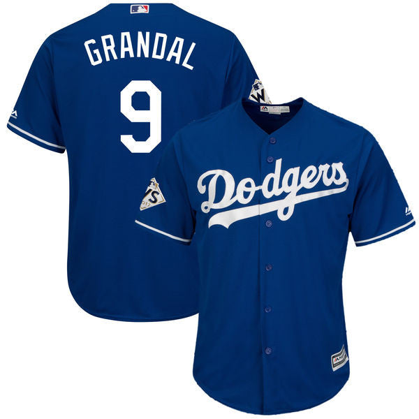 Custom Fan-Made Yasmani Grandal Bound Los Angeles Dodgers #9 2017 Baseball Jersey