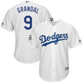Custom Fan-Made Yasmani Grandal Bound Los Angeles Dodgers #9 White 2017 Baseball Jersey