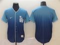 Custom Fan-Made Blue Los Angeles Dodgers Baseball Jersey Los Angeles Dodgers Blue Baseball Jersey