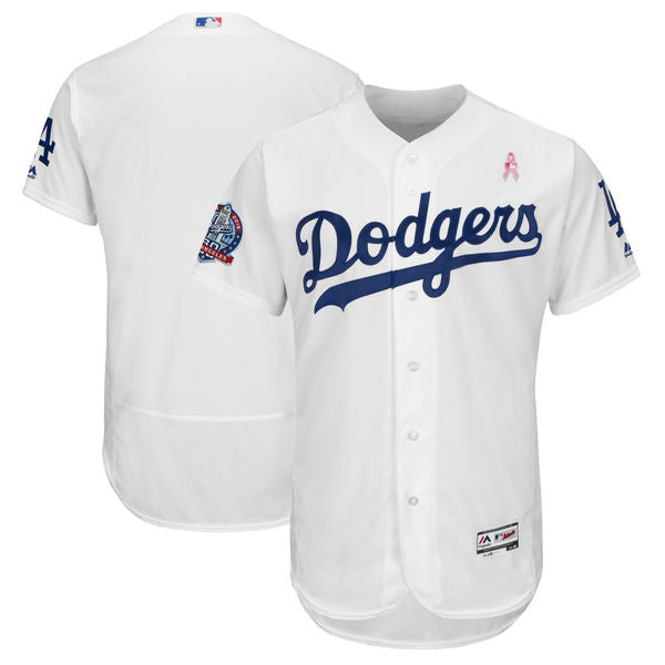 Custom Fan-Made White 2018 Los Angeles Dodgers Baseball Jersey Los Angeles Dodgers White 2018 Baseball Jersey