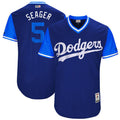 Custom Fan-Made Corey Seager Seager Royal 2017 Los Angeles Dodgers Baseball Jersey Los Angeles Dodgers 2017 Baseball Jersey