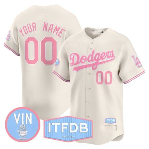 Custom pink baseball jersey back view | GameDay Jerseys