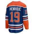 E.Oilers #19 Adam Henrique Fanatics Home Breakaway Jersey - Royal Stitched American Hockey Jerseys