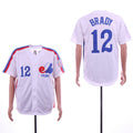 Custom Fan-Made Tom Brady Style #12 White Throwback Baseball Jersey