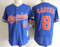 Custom Fan-Made Gary Carter Batting Style #8 Blue Baseball Jersey