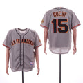Custom Fan-Made Bruce Bochy San Francisco Giants #15 Grey Baseball Jersey