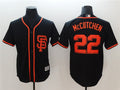 Custom Fan-Made Andrew McCutchen San Francisco Giants #22 Black Baseball Jersey