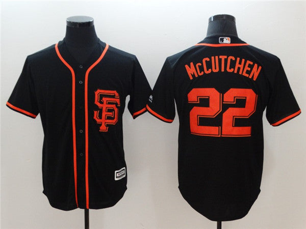 Custom Fan-Made Andrew McCutchen San Francisco Giants #22 Black Baseball Jersey