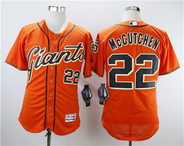 Custom Fan-Made Andrew McCutchen San Francisco Giants #22 Orange Baseball Jersey