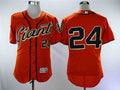 Custom Fan-Made Willie Mays San Francisco Giants #24 Orange Baseball Jersey
