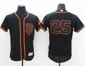 Custom Fan-Made Barry Bonds San Francisco Giants #25 Black Baseball Jersey