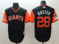Custom Fan-Made Buster Posey Buster San Francisco Giants #28 Black 2018 Baseball Jersey
