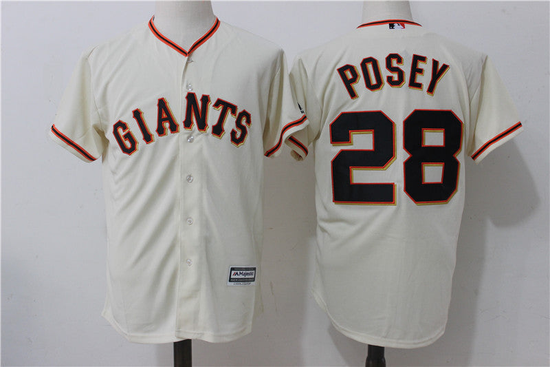 Custom Fan-Made Buster Posey San Francisco Giants #28 Baseball Jersey