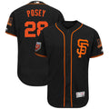 Custom Fan-Made Buster Posey San Francisco Giants #28 Grey Baseball Jersey