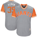 Custom Fan-Made Brandon Crawford Craw San Francisco Giants #35 Grey 2017 Baseball Jersey