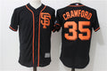 Custom Fan-Made Brandon Crawford San Francisco Giants #35 Black Baseball Jersey