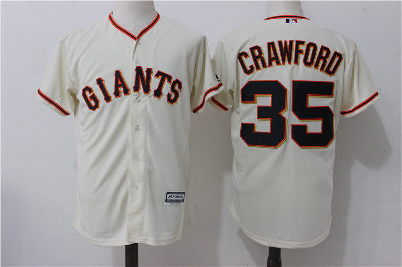 Custom Fan-Made Brandon Crawford San Francisco Giants #35 Baseball Jersey