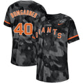 Custom Fan-Made Madison Bumgarner Camo San Francisco Giants #40 Black Baseball Jersey