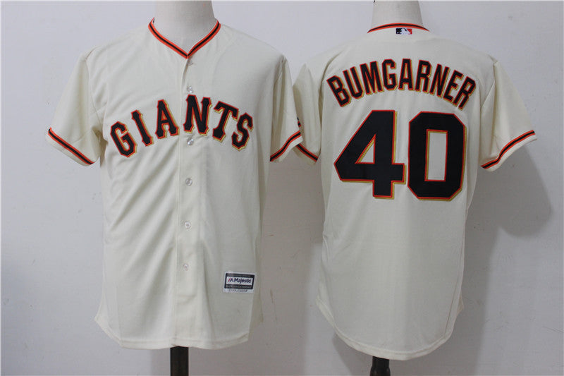 Custom Fan-Made Madison Bumgarner San Francisco Giants #40 Baseball Jersey