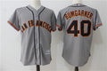 Custom Fan-Made Madison Bumgarner San Francisco Giants #40 Grey Baseball Jersey