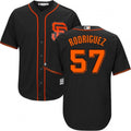 Custom Fan-Made Derek Rodriguez San Francisco Giants #57 Black Baseball Jersey