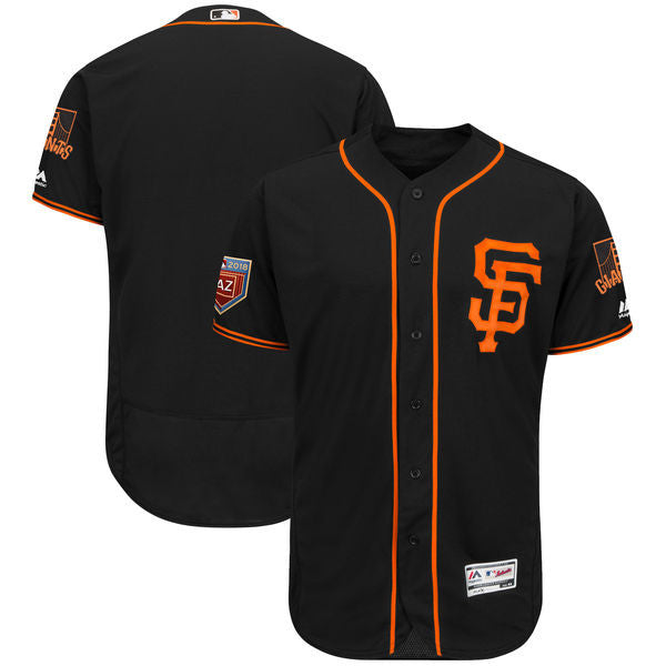 Custom Fan-Made Spring Training Black 2018 San Francisco Giants Baseball Jersey San Francisco Giants Black 2018 Baseball Jersey