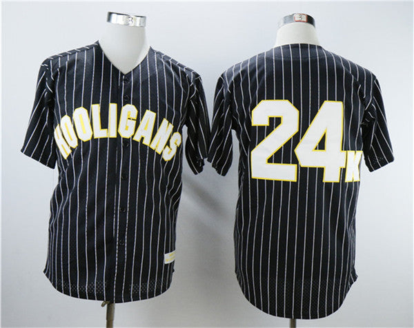 Custom Fan-Made Hooligans 24K Bruno Mars Black Baseball Jersey Style Black Baseball Jersey