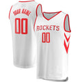 Custom H.Rockets Fanatics Branded Fast Break Replica Jersey White  Association Edition Stitched Basketball Jersey