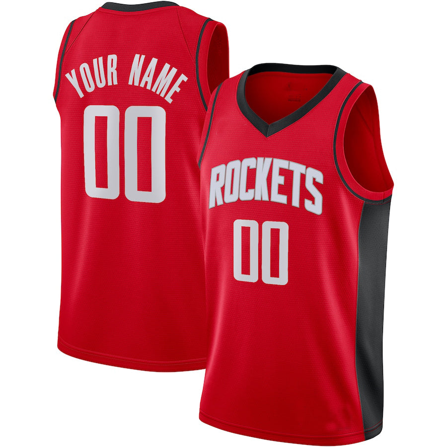 Custom #21 Red 2020 HOU Basketball Shirt Top