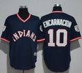 Custom Fan-Made Edwin Encarnacion Cleveland Guardians #10 Blue 1976 Throwback Turn Back Clock Edition Baseball Jersey
