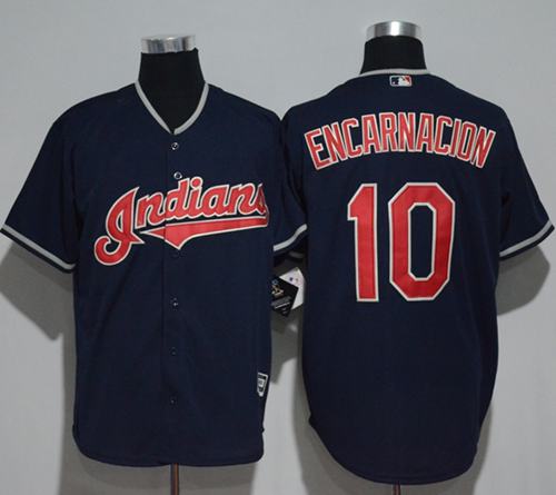 Custom Fan-Made Edwin Encarnacion Cleveland Guardians #10 Blue Baseball Jersey