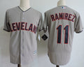 Custom Fan-Made Jose Ramirez Cleveland Guardians #11 Grey Baseball Jersey