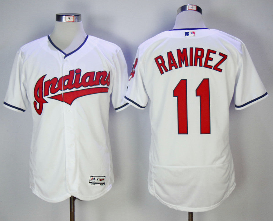 Custom Fan-Made Jose Ramirez Cleveland Guardians #11 White Baseball Jersey