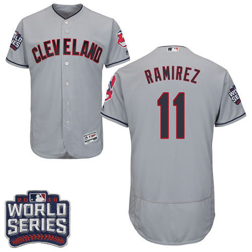 Custom Fan-Made Juan Ramirez Cleveland Guardians #11 Grey 2016 Baseball Jersey