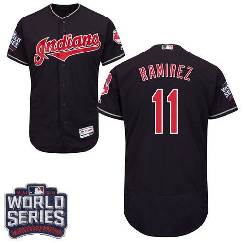 Custom Fan-Made Juan Ramirez Cleveland Guardians #11 Navy 2016 Baseball Jersey
