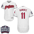 Custom Fan-Made Juan Ramirez Cleveland Guardians #11 White 2016 Baseball Jersey