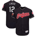 Custom Fan-Made Francisco Lindor Spring Training Cleveland Guardians #12 Navy 2018 Baseball Jersey