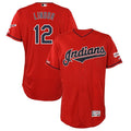 Custom Fan-Made Francisco Lindor Cleveland Guardians #12 Red Baseball Jersey