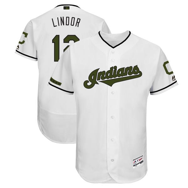 Custom Fan-Made Francisco Lindor Cleveland Guardians #12 White 2018 Baseball Jersey
